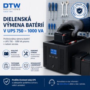 Dielenská výmena batérií v UPS 750 - 1000 VA