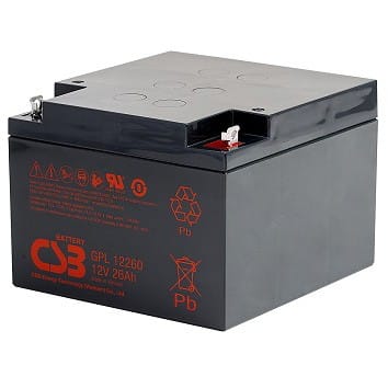 Bezúdržbový akumulátor CSB GPL 12260 (12V, 26 Ah)