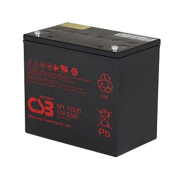 Bezúdržbový akumulátor CSB GPL 12520 (12V, 52 Ah)