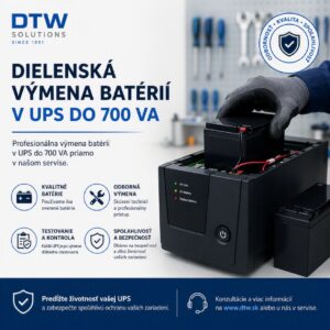Dielenská výmena batérií v UPS do 700 VA